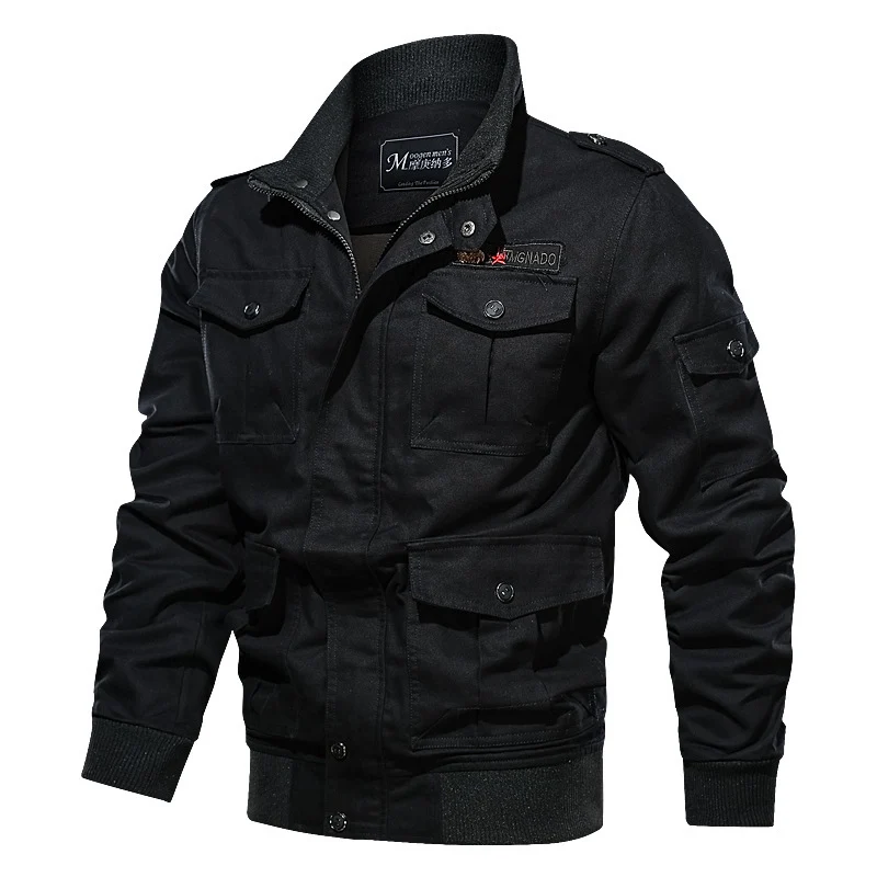Herren Canvas-Fieldjacke im Utility-Look mit Mehrfach-Taschen, Epauletten und geripptem Saum Drune