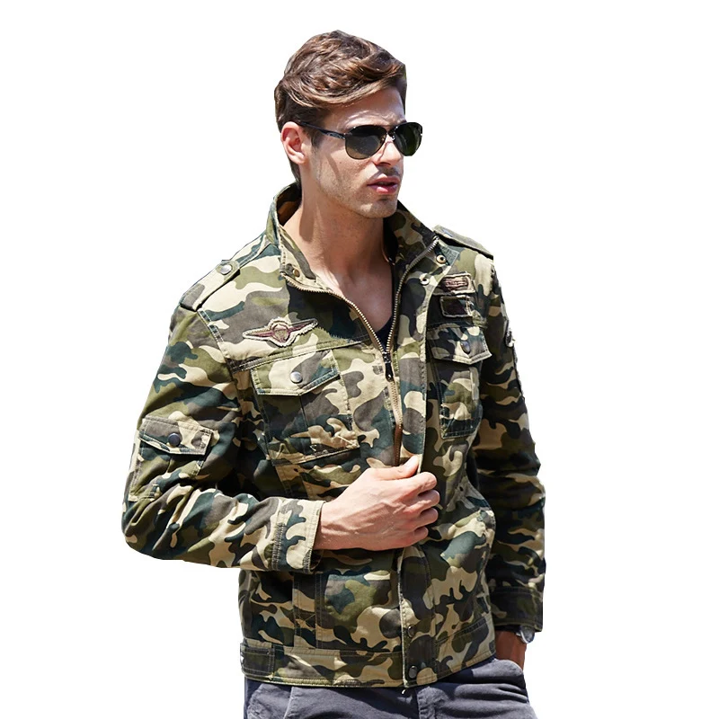 Herren Canvas-Fieldjacke im Military-Utility-Stil mit Schulterpatten und Mehrfachtaschen Drune