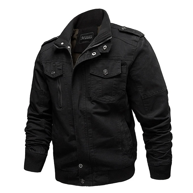 Herren Canvas-Fieldblouson im Utility-Style mit Schulterpatten, Brustpattentaschen und Rippbündchen Drune