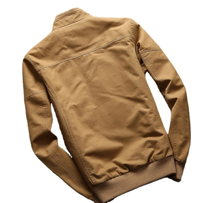 Herren Canvas-Fieldblouson im Utility-Style mit Schulterpatten, Brustpattentaschen und Rippbündchen Drune