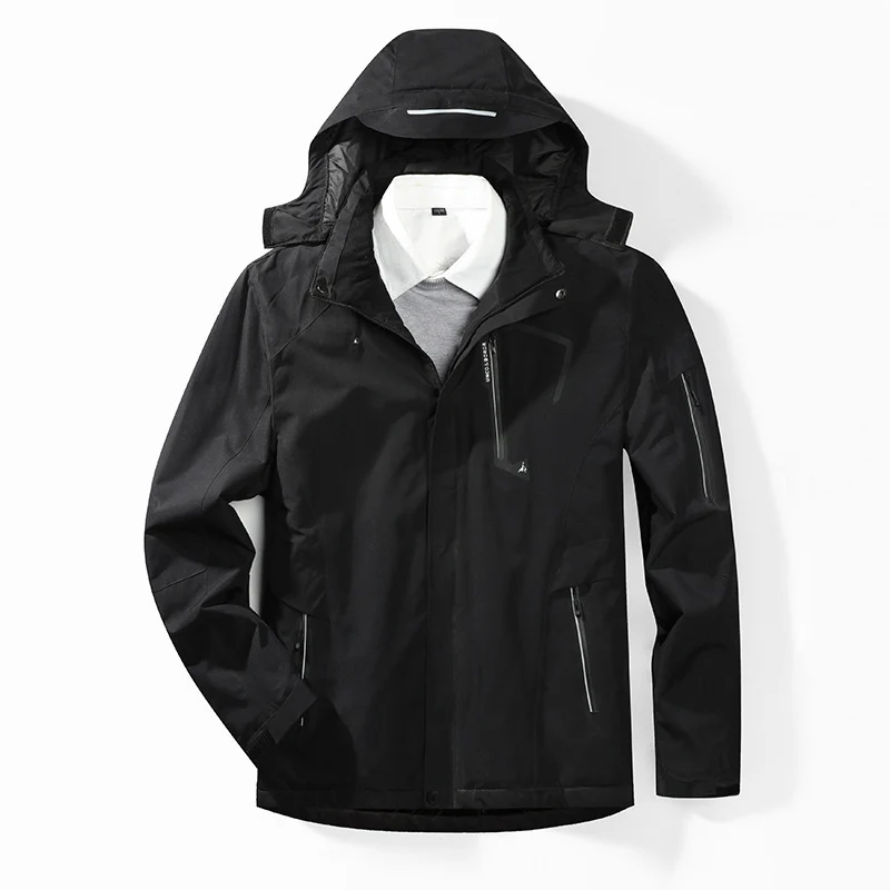 Herren Camouflage-Softshelljacke mit abnehmbarer Kapuze und atmungsaktivem Innenfutter Drune