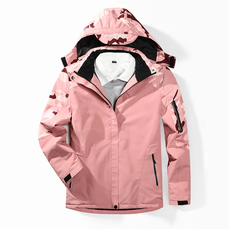 Herren Camouflage-Softshelljacke mit abnehmbarer Kapuze und atmungsaktivem Innenfutter Drune