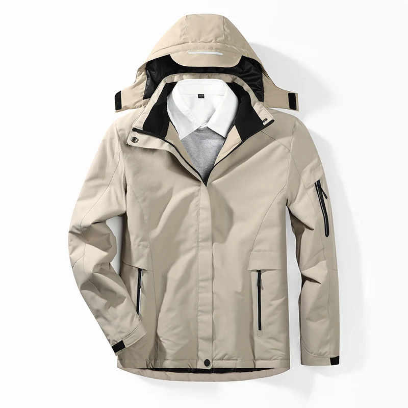 Herren Camouflage-Softshelljacke mit abnehmbarer Kapuze und atmungsaktivem Innenfutter Drune