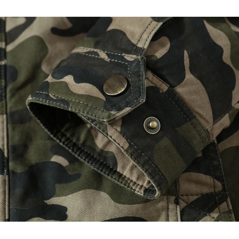 Herren Camouflage-Fieldjacke mit Sherpa‑Futter und multifunktionalen Utility‑Taschen Drune