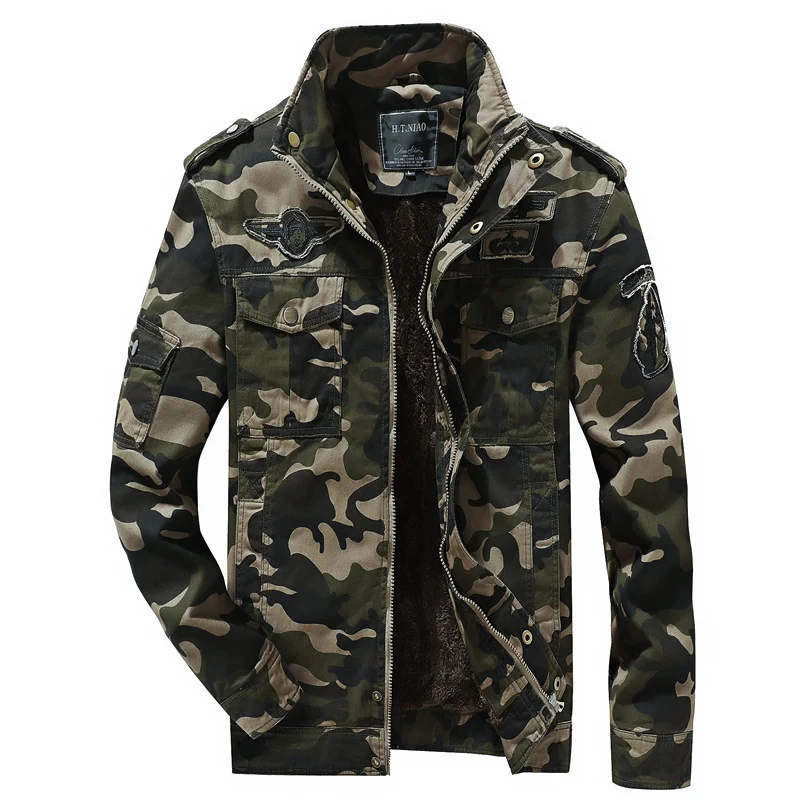 Herren Camouflage-Fieldjacke mit Sherpa‑Futter und multifunktionalen Utility‑Taschen Drune