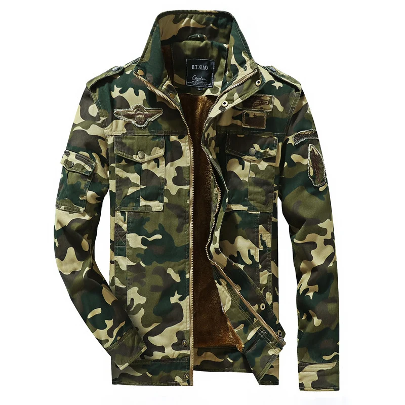 Herren Camouflage-Fieldjacke mit Sherpa‑Futter und multifunktionalen Utility‑Taschen Drune