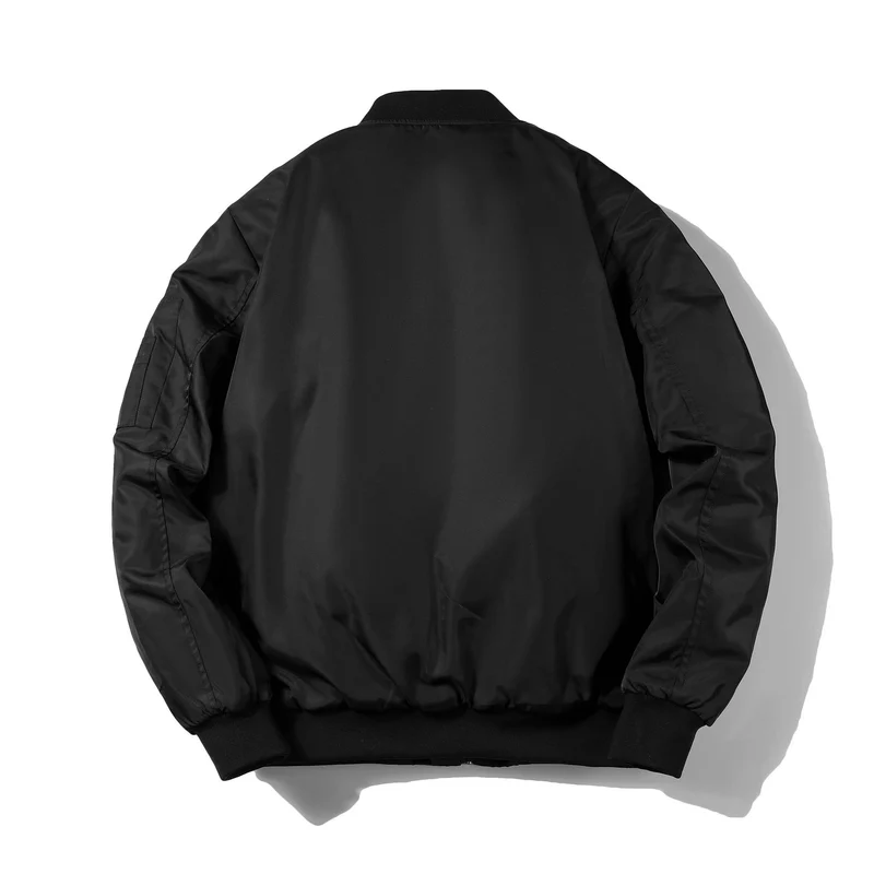 Herren Bomberjacke im Pilotenblouson‑Stil aus Nylon mit wattierter Innenfütterung und Ärmeltasche Drune