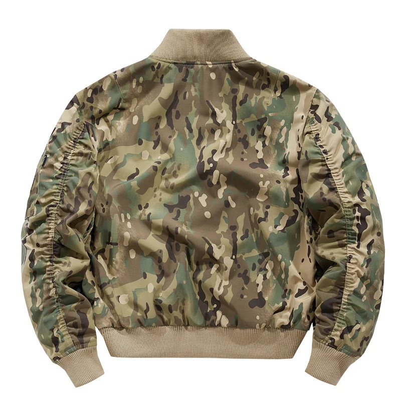 Herren Bomberjacke im Fliegerstil mit taktischen Mehrfachtaschen und Patch-Details Drune
