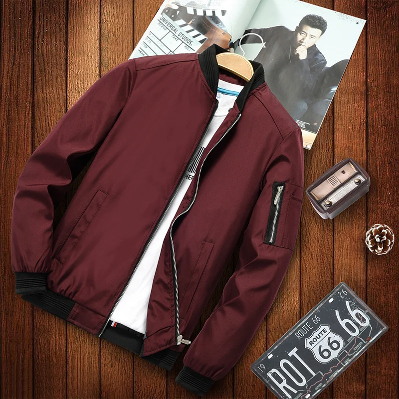 Herren Bomberjacke im Aviator-Microfiber-Look mit Ärmeltasche und gerippten Abschlüssen Drune