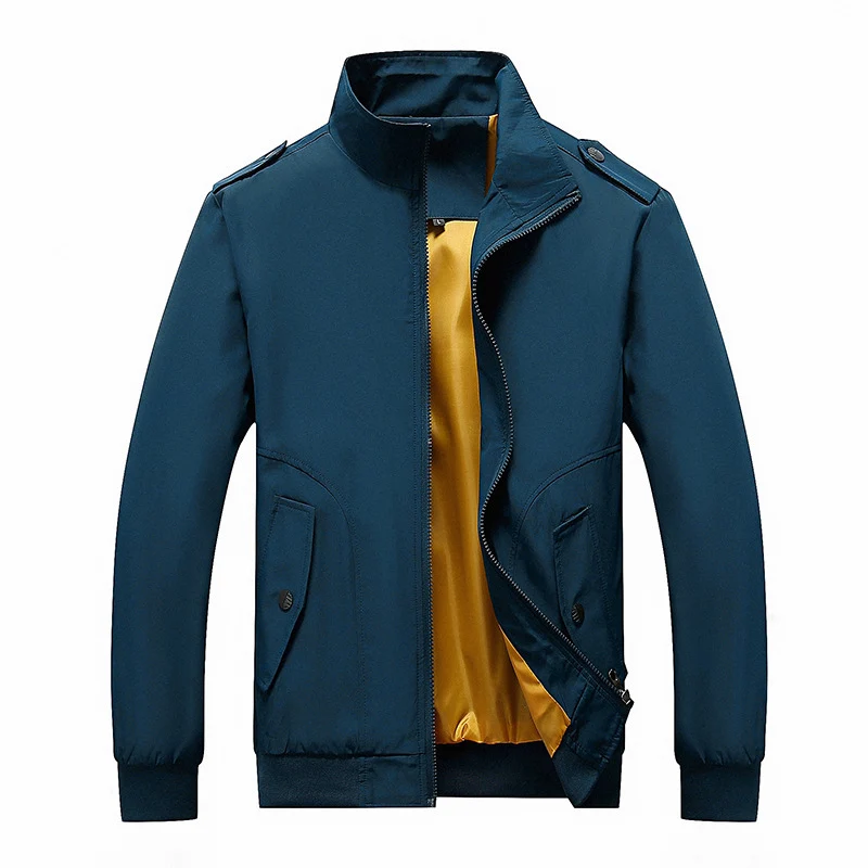 Herren Bomberjacke im Aviator-Microfiber-Look mit Ärmeltasche und gerippten Abschlüssen Drune