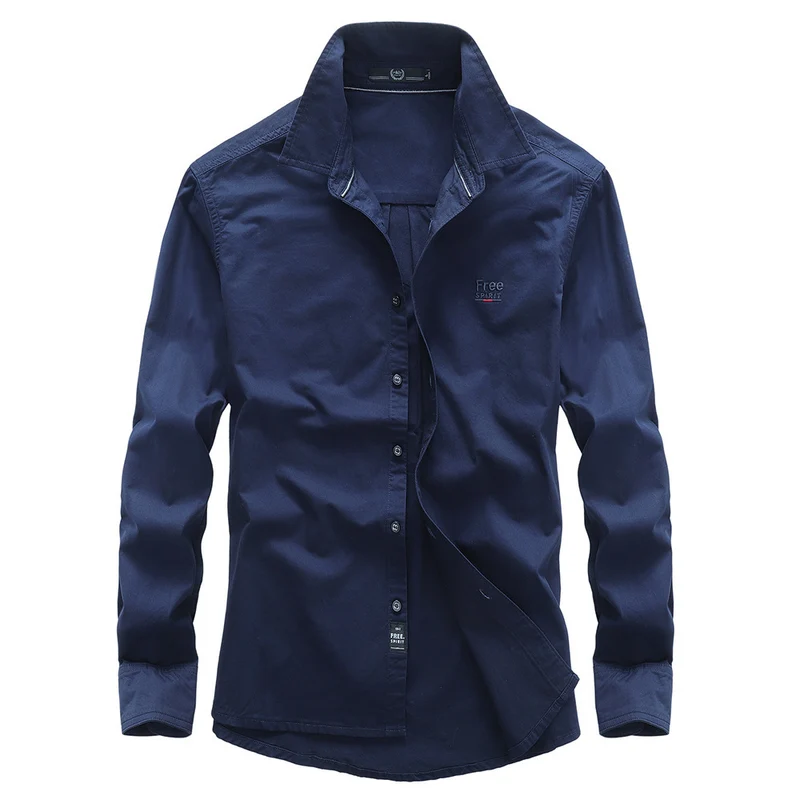 Herren Baumwoll-Hemd Slim‑Fit mit Kentkragen und verdeckter Knopfleiste Drune