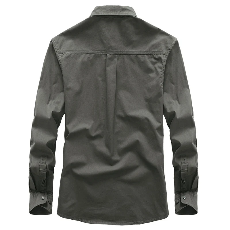 Herren Baumwoll-Hemd Slim‑Fit mit Kentkragen und verdeckter Knopfleiste Drune