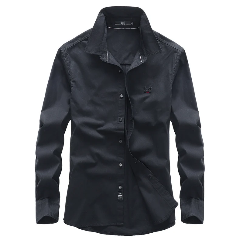 Herren Baumwoll-Hemd Slim‑Fit mit Kentkragen und verdeckter Knopfleiste Drune