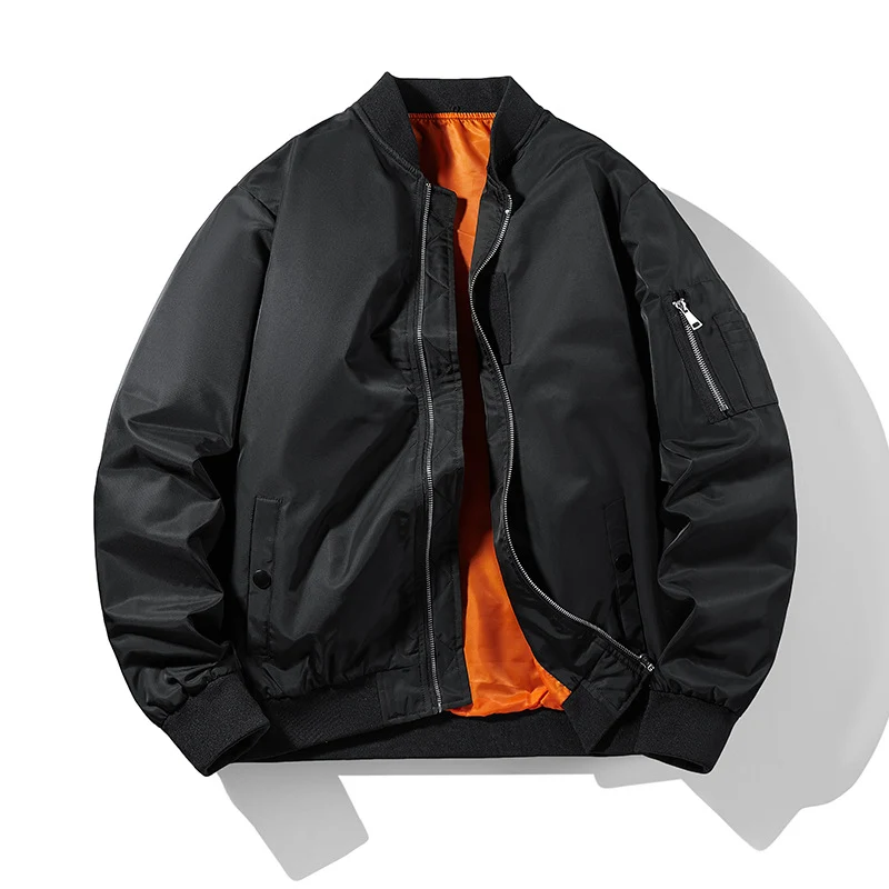 Herren Aviator-Bomberjacke mit Thermo‑Wattierung, Ärmeltasche und gerippten Abschlüssen Drune