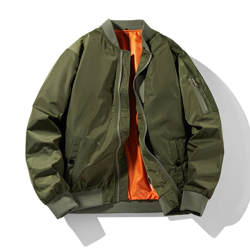 Herren Aviator-Bomberjacke mit Thermo‑Wattierung, Ärmeltasche und gerippten Abschlüssen Drune