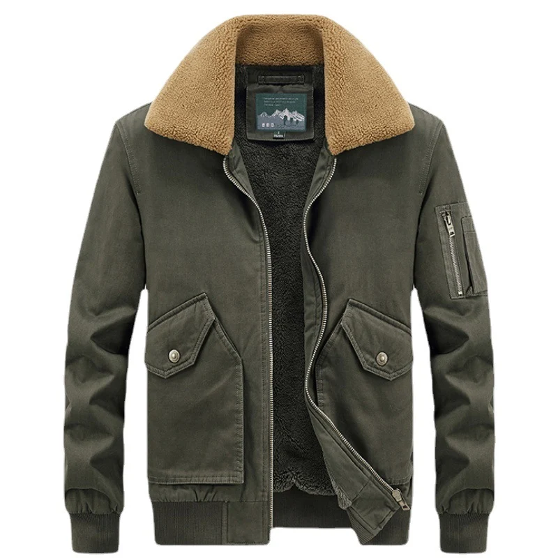 Herren Aviator-Blouson mit Sherpa-Kragen und Thermo-Teddyfutter Drune
