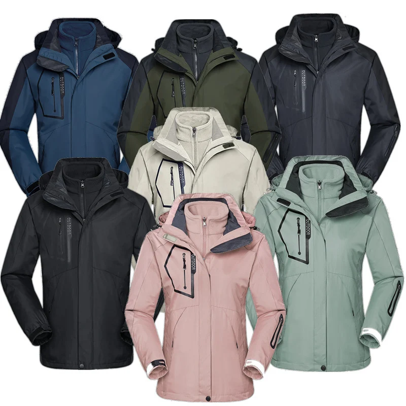 Herren atmungsaktive und wasserfeste Softshell-Outdoorjacke mit verschweißten Nähten und Multifunktions-Taschen Drune