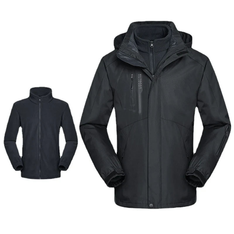 Herren atmungsaktive und wasserfeste Softshell-Outdoorjacke mit verschweißten Nähten und Multifunktions-Taschen Drune