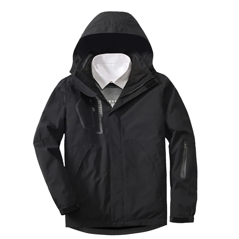 Herren atmungsaktive und wasserfeste Softshell-Outdoorjacke mit verschweißten Nähten und Multifunktions-Taschen Drune
