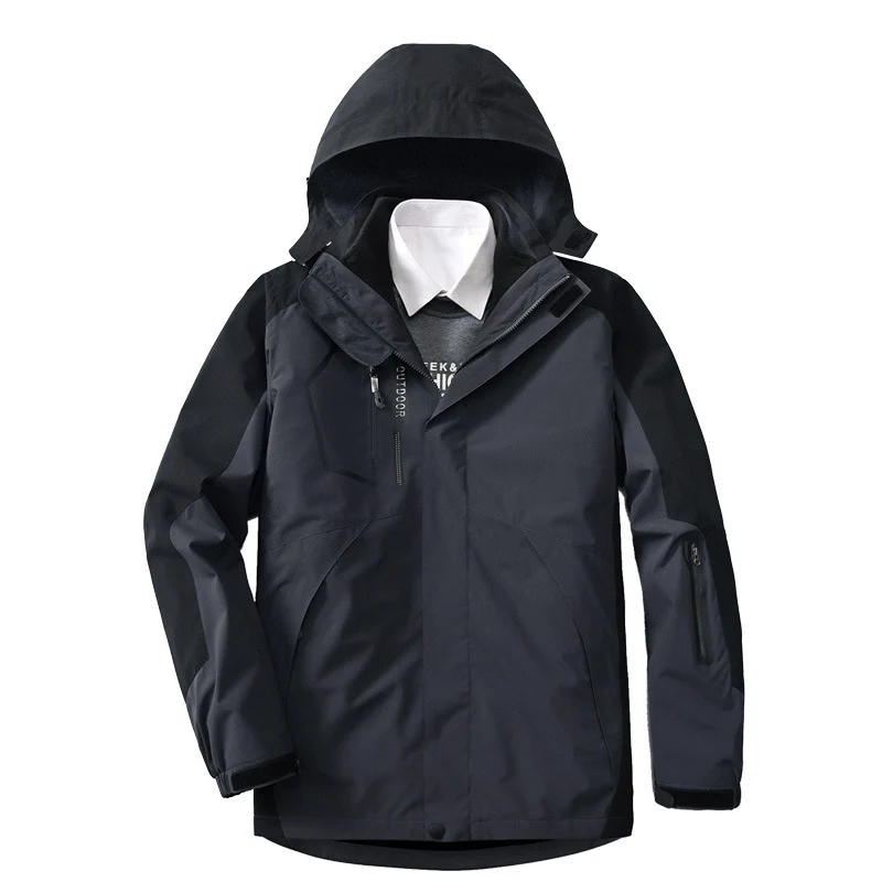Herren atmungsaktive und wasserfeste Softshell-Outdoorjacke mit verschweißten Nähten und Multifunktions-Taschen Drune