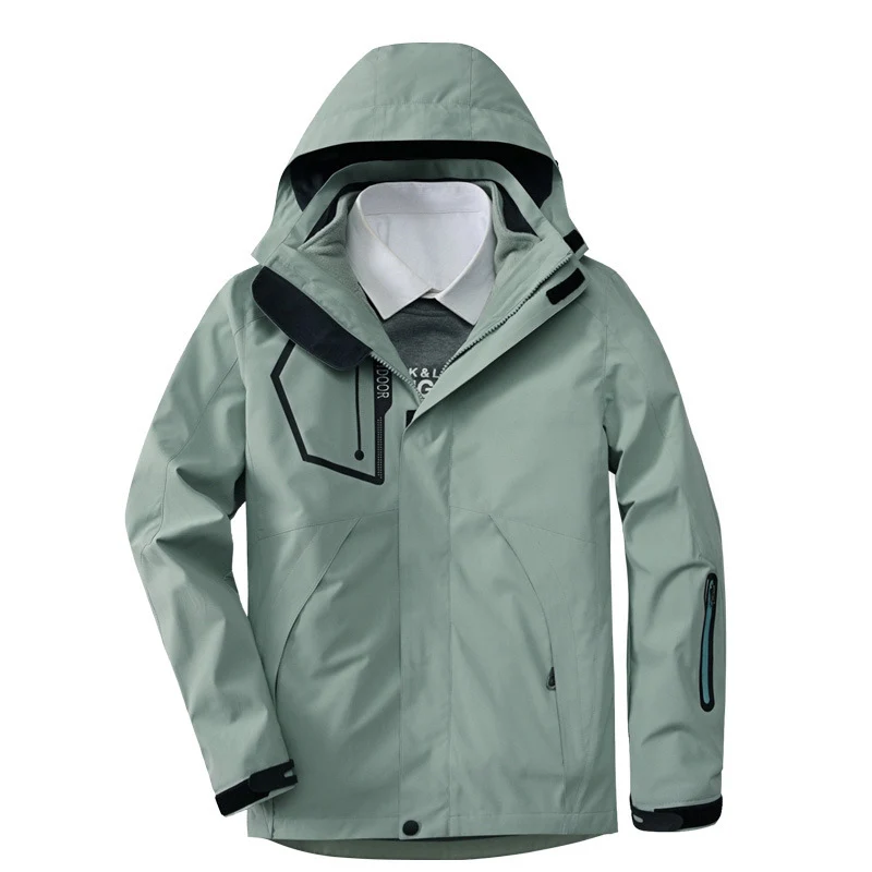 Herren atmungsaktive und wasserfeste Softshell-Outdoorjacke mit verschweißten Nähten und Multifunktions-Taschen Drune