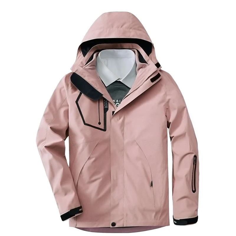Herren atmungsaktive und wasserfeste Softshell-Outdoorjacke mit verschweißten Nähten und Multifunktions-Taschen Drune