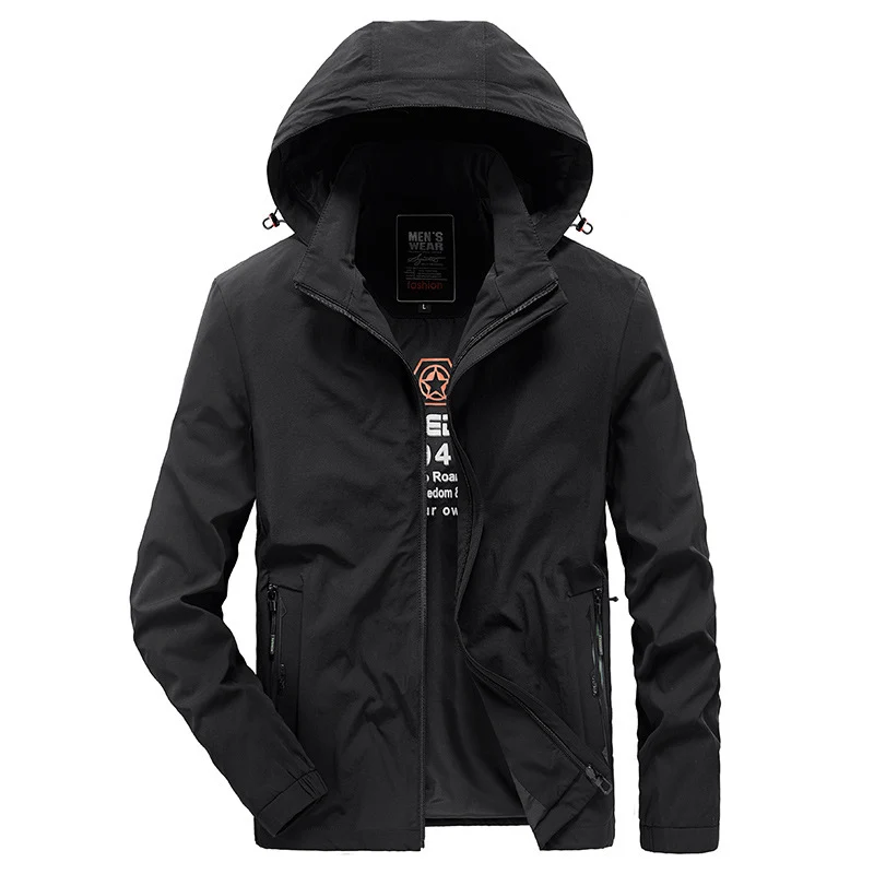 Herren Atmungsaktive Softshelljacke mit verstellbarer Kapuze und verdecktem zweiwegigen Reißverschluss Drune