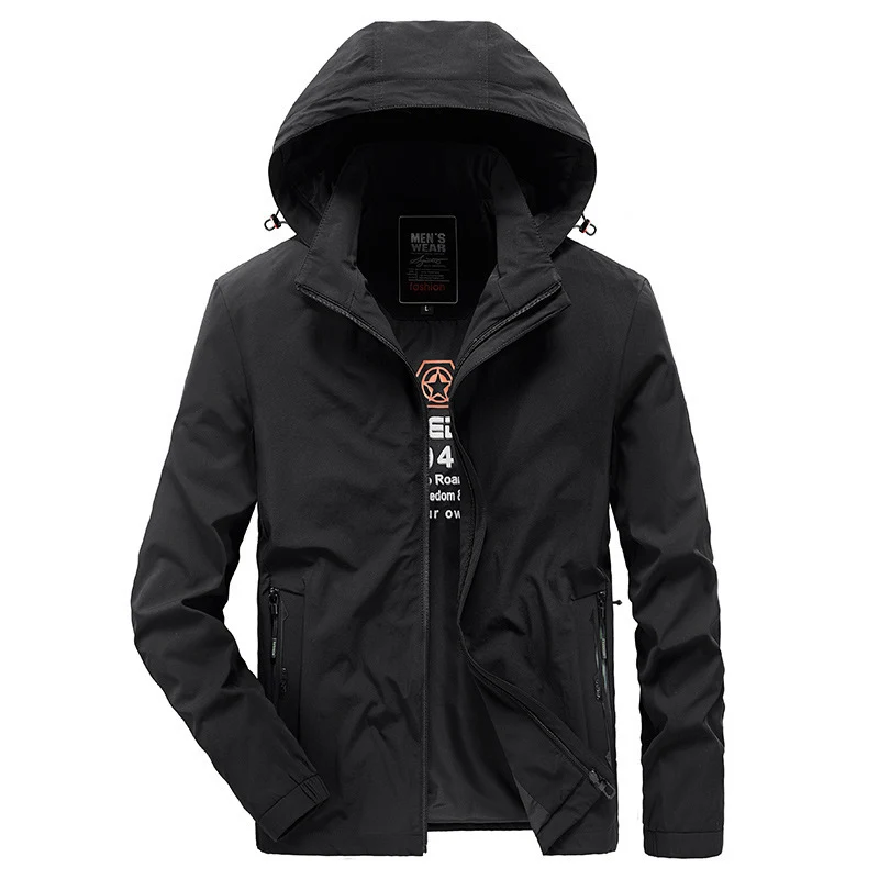 Herren Atmungsaktive Softshelljacke mit verstellbarer Kapuze und verdecktem zweiwegigen Reißverschluss Drune