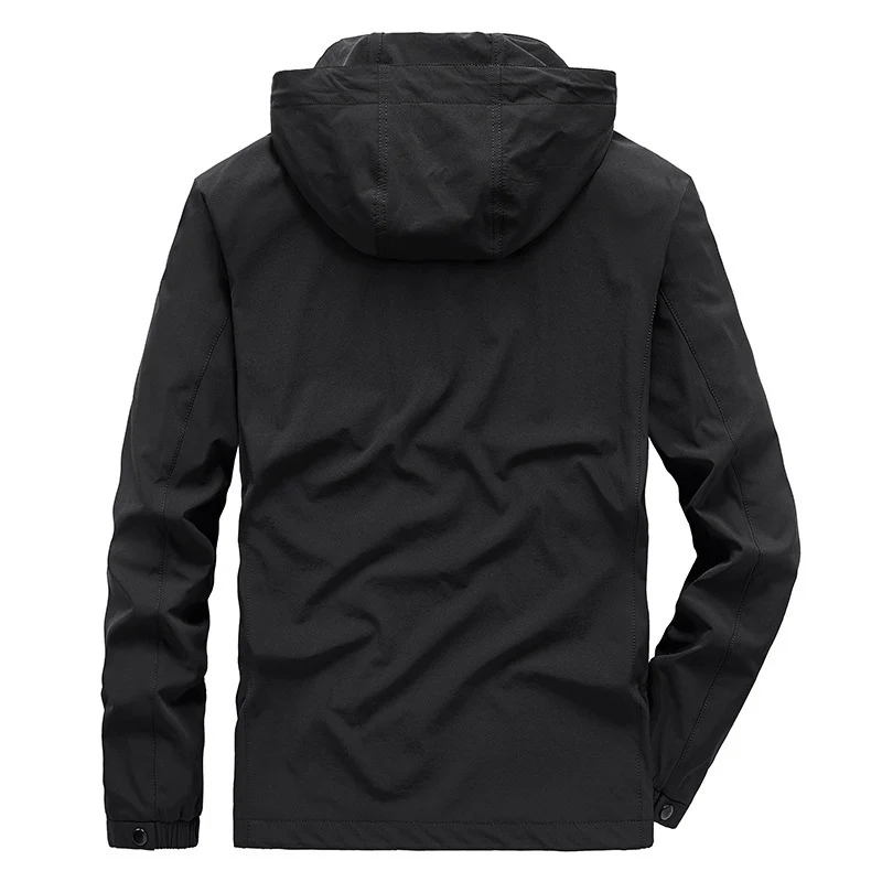Herren Atmungsaktive Softshelljacke mit verstellbarer Kapuze und verdecktem zweiwegigen Reißverschluss Drune