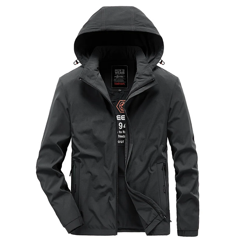 Herren Atmungsaktive Softshelljacke mit verstellbarer Kapuze und verdecktem zweiwegigen Reißverschluss Drune