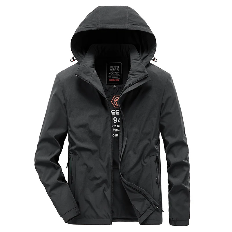 Herren Atmungsaktive Softshelljacke mit verstellbarer Kapuze und verdecktem zweiwegigen Reißverschluss Drune