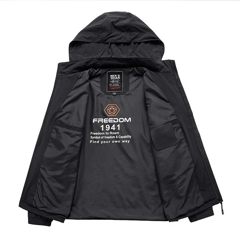 Herren Atmungsaktive Softshelljacke mit verstellbarer Kapuze und verdecktem zweiwegigen Reißverschluss Drune