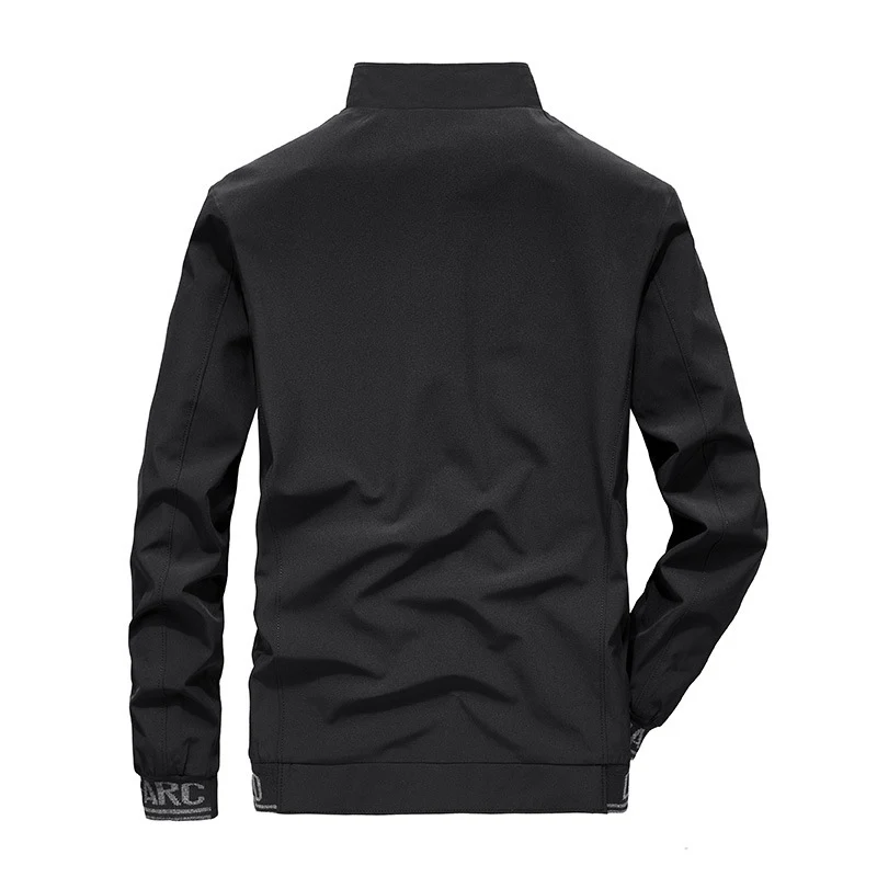 Herren Atmungsaktive Softshell Outdoorjacke mit Reflexdetails, Reißverschlusstaschen und Stehkragen Drune