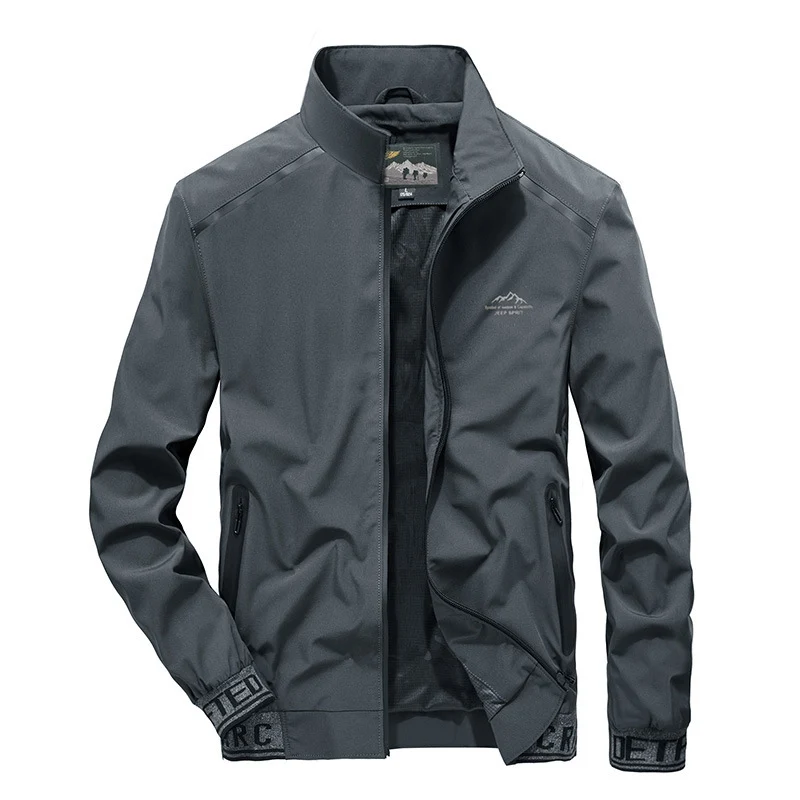 Herren Atmungsaktive Softshell Outdoorjacke mit Reflexdetails, Reißverschlusstaschen und Stehkragen Drune