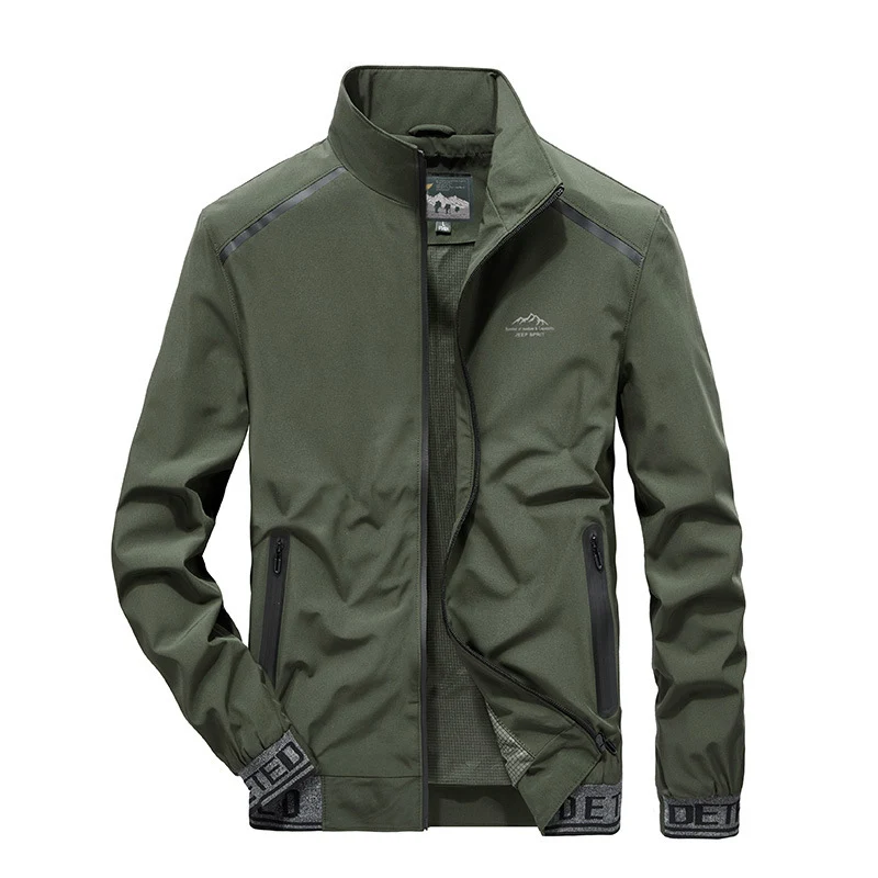 Herren Atmungsaktive Softshell Outdoorjacke mit Reflexdetails, Reißverschlusstaschen und Stehkragen Drune