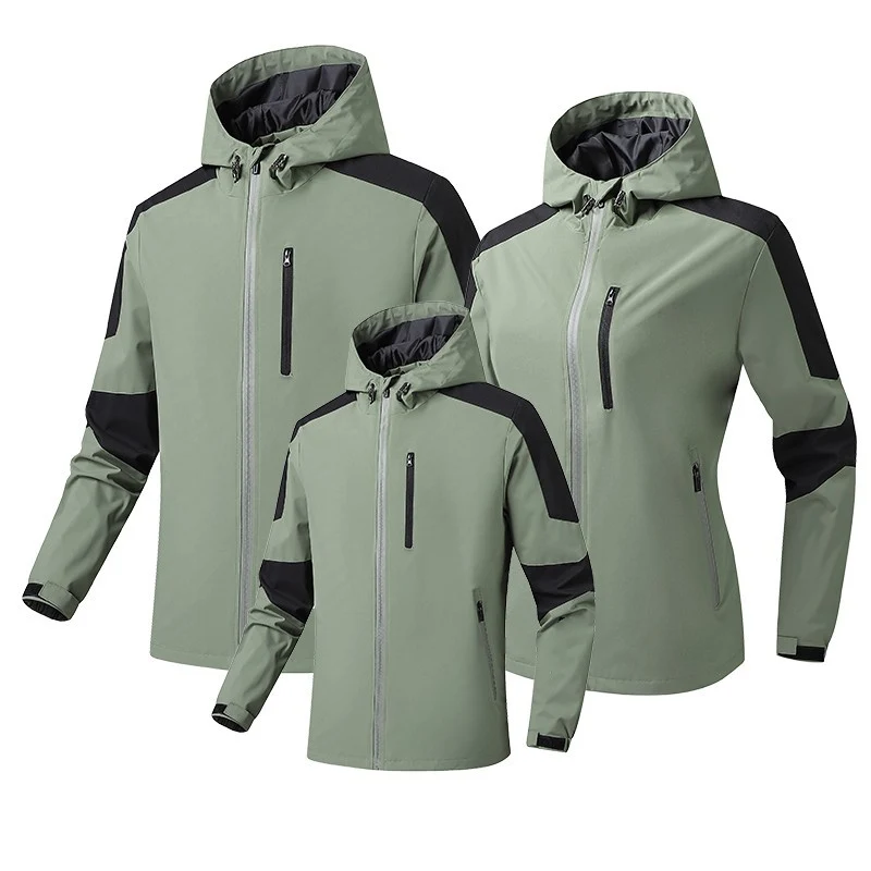 Herren Atmungsaktive Softshell‑Hardshell‑Hybridjacke mit Kapuze und wasserdichten Reißverschlusstaschen Drune