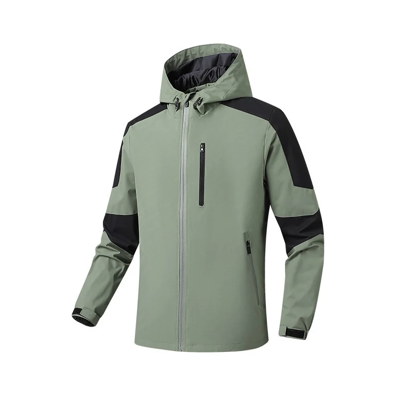 Herren Atmungsaktive Softshell‑Hardshell‑Hybridjacke mit Kapuze und wasserdichten Reißverschlusstaschen Drune