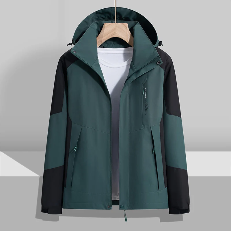 Damen zweilagige wasserdichte Outdoor‑Jacke mit Kapuze, atmungsaktiver Membran und verstellbarer Taille Drune