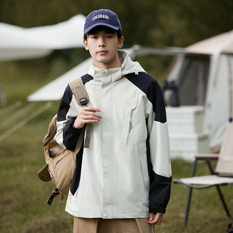 Damen zweilagige wasserdichte Outdoor‑Jacke mit Kapuze, atmungsaktiver Membran und verstellbarer Taille Drune