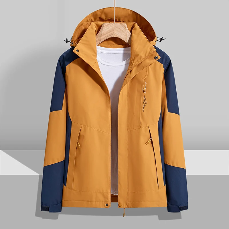 Damen zweilagige wasserdichte Outdoor‑Jacke mit Kapuze, atmungsaktiver Membran und verstellbarer Taille Drune