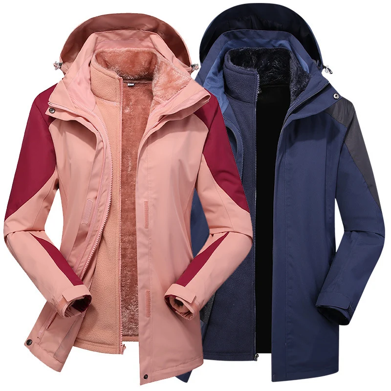 Damen zweilagige Softshelljacke mit herausnehmbarer Teddyfleece-Innenjacke und verstellbarer Kapuze Drune