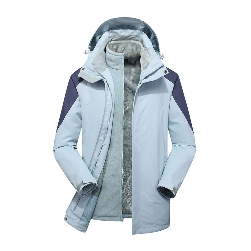Damen zweilagige Softshelljacke mit herausnehmbarer Teddyfleece-Innenjacke und verstellbarer Kapuze Drune