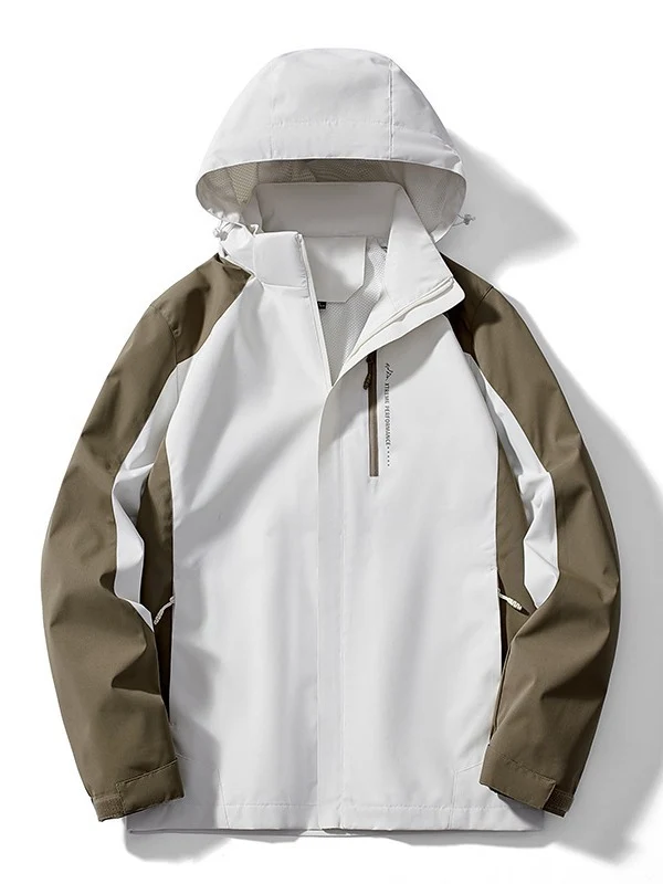 Damen zweilagige Softshell‑Regenjacke mit Kapuze, atmungsaktiver Membran und Brustzip Drune