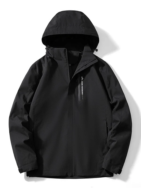 Damen zweilagige Softshell‑Regenjacke mit Kapuze, atmungsaktiver Membran und Brustzip Drune