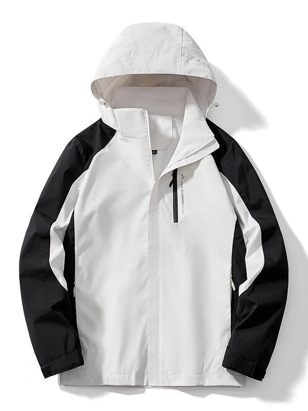 Damen zweilagige Softshell‑Regenjacke mit Kapuze, atmungsaktiver Membran und Brustzip Drune