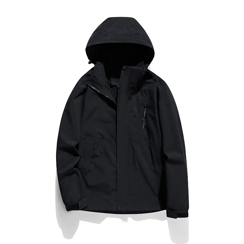 Damen zweilagige Softshell‑Outdoorjacke mit abnehmbarem Fleece‑Innenlayer und Kapuze Drune