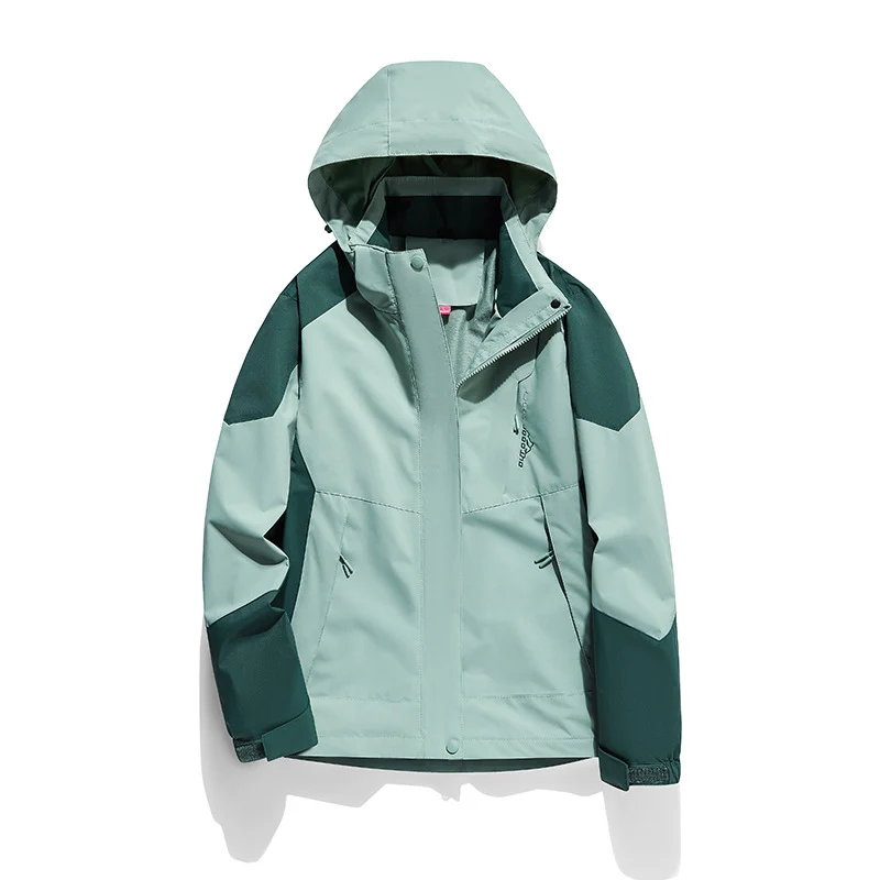 Damen zweilagige Softshell‑Outdoorjacke mit abnehmbarem Fleece‑Innenlayer und Kapuze Drune