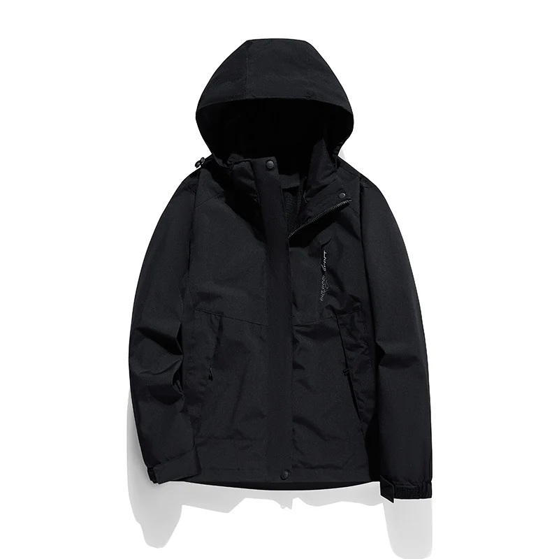 Damen zweilagige Softshell‑Outdoorjacke mit abnehmbarem Fleece‑Innenlayer und Kapuze Drune