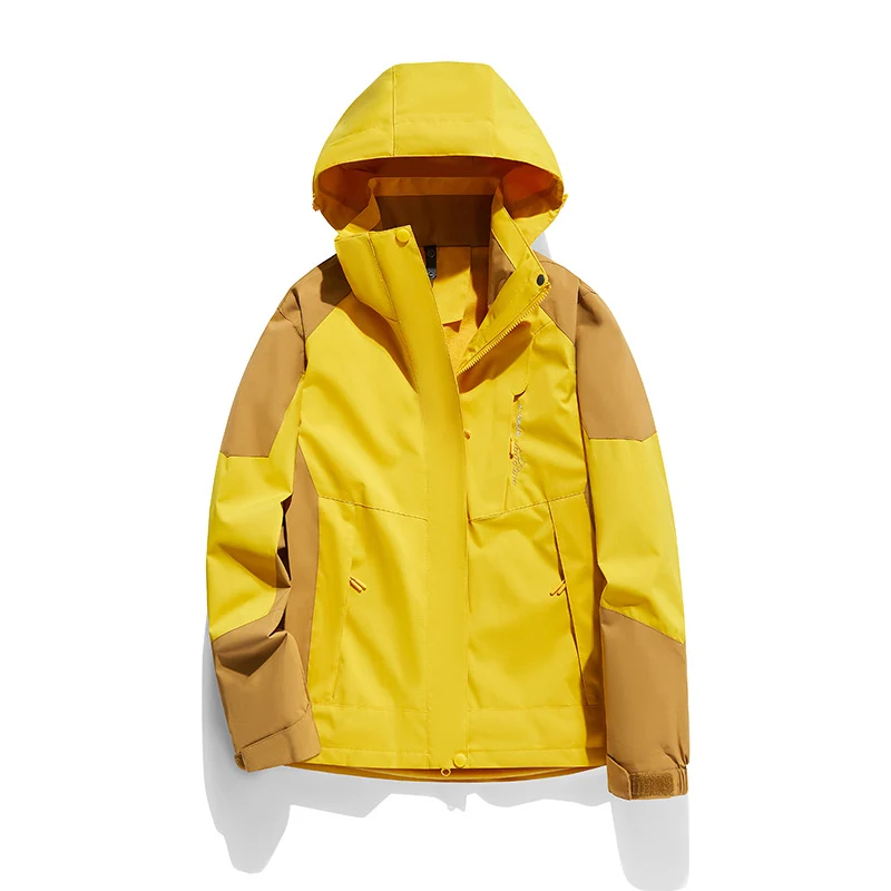Damen zweilagige Softshell‑Outdoorjacke mit abnehmbarem Fleece‑Innenlayer und Kapuze Drune