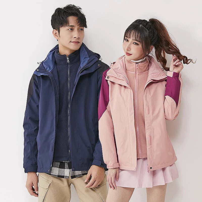 Damen zweilagige Outdoorjacke mit herausnehmbarer Fleece-Innenjacke und winddichter Membran Drune